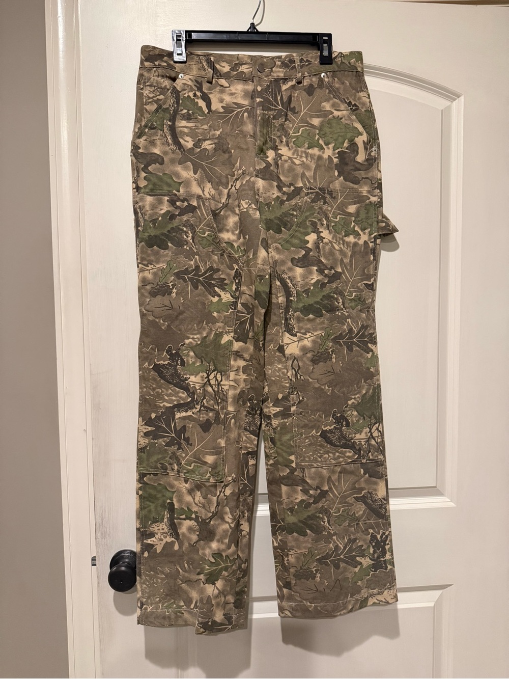 12th Tribe Women's Boot Cut Camouflage Pants - Brown & Green